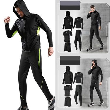 5pcs Men's Workout Clothes Outfit Fitness Apparel